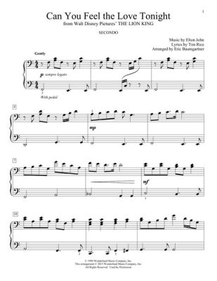 can you feel the love tonight sheet music - Exploring the Melodic Symphony of Emotions in Disney Classics